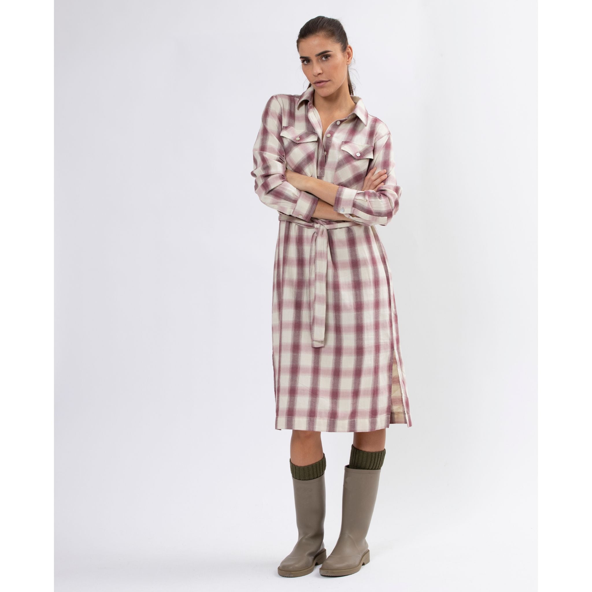 Blue Sportswear Kleid "Tenakee cotton check Dress"